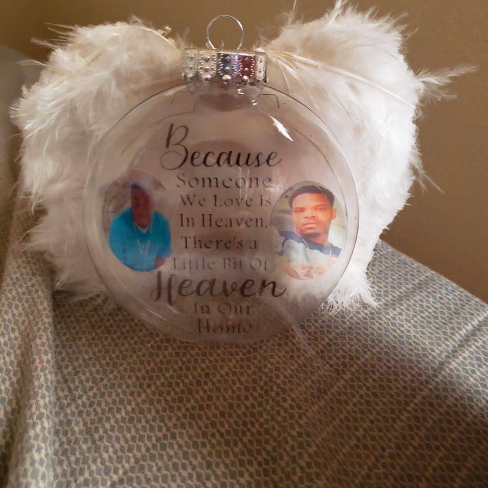 Custom memory Christmas ornament